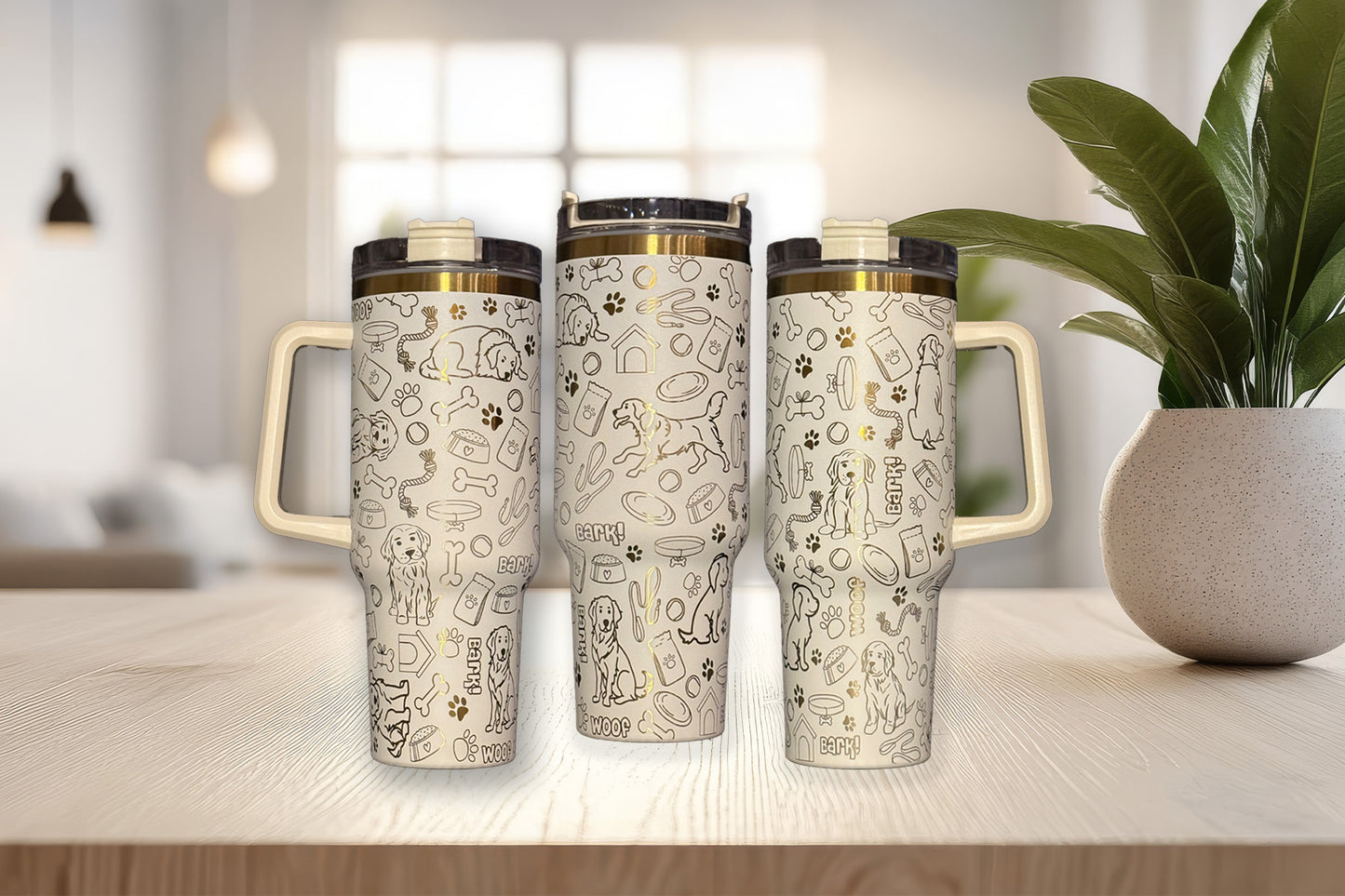 Pawsitively Golden Retriever Engraved 40oz Tumbler Drinkware