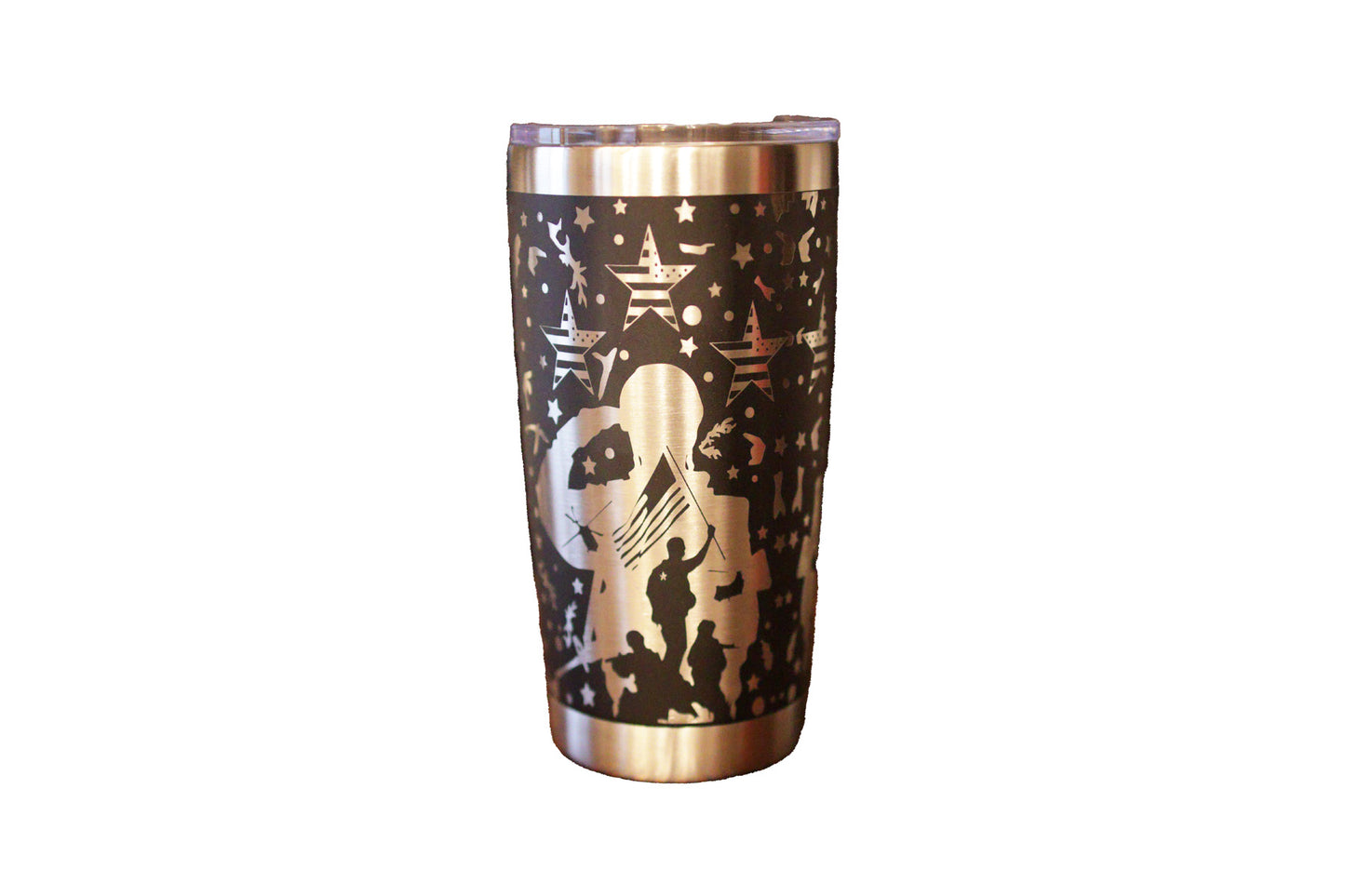 Star Spangled Eagle 20oz Engraved Mug - Patriotic Design for Coffee and Beverages - Classic