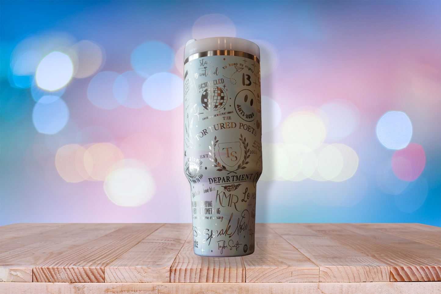 Eras of Sips Taylor Swift 40oz Engraved Tumbler