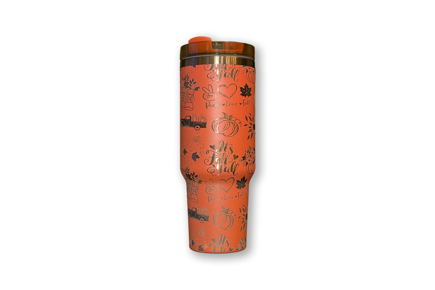 Harvest Haul Fall Pumpkin Themed 40oz Engraved Tumbler - Perfect for Your Water Bottle Needs - Water Bottles drinkware flask