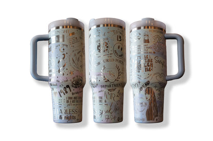 Eras of Sips Taylor Swift 40oz Engraved Tumbler