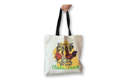 Cluckin' Crazy Chicken Coop Canvas Tote Bag for Women - Perfect for Travel and Everyday Use