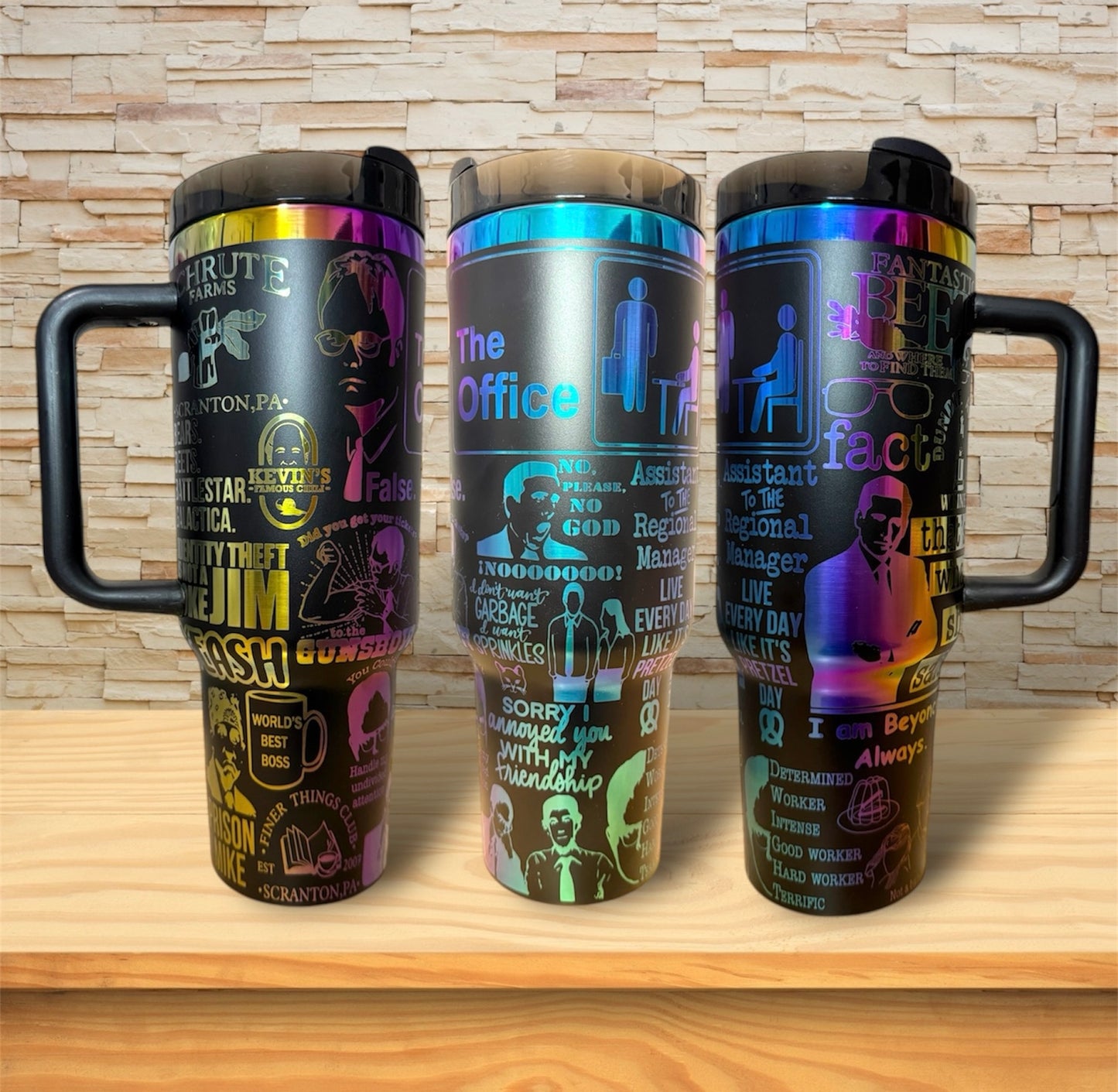 Dunder Sippin Delight Office Edition 30/40oz Engraved Tumbler Drinkware Water Bottle Mug Reusable Washable Portable