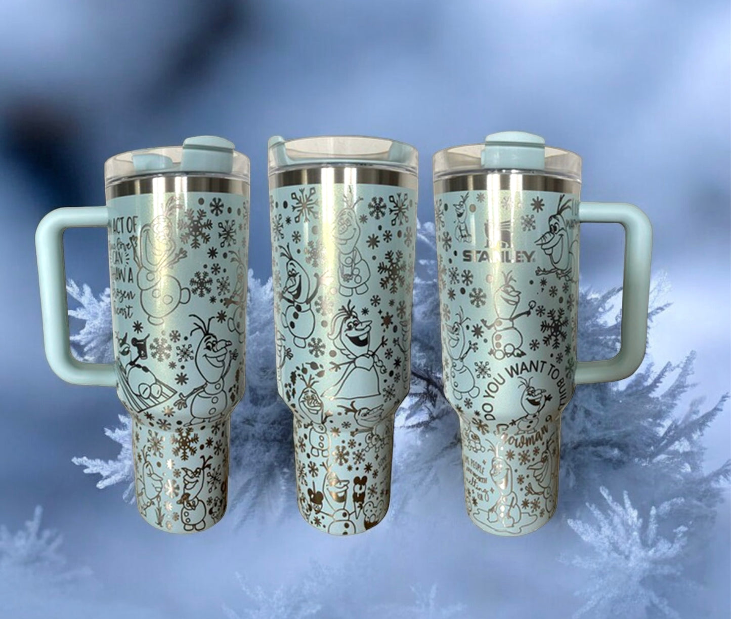 Olaf Sweet Hugs Engraved Stanley Tumbler