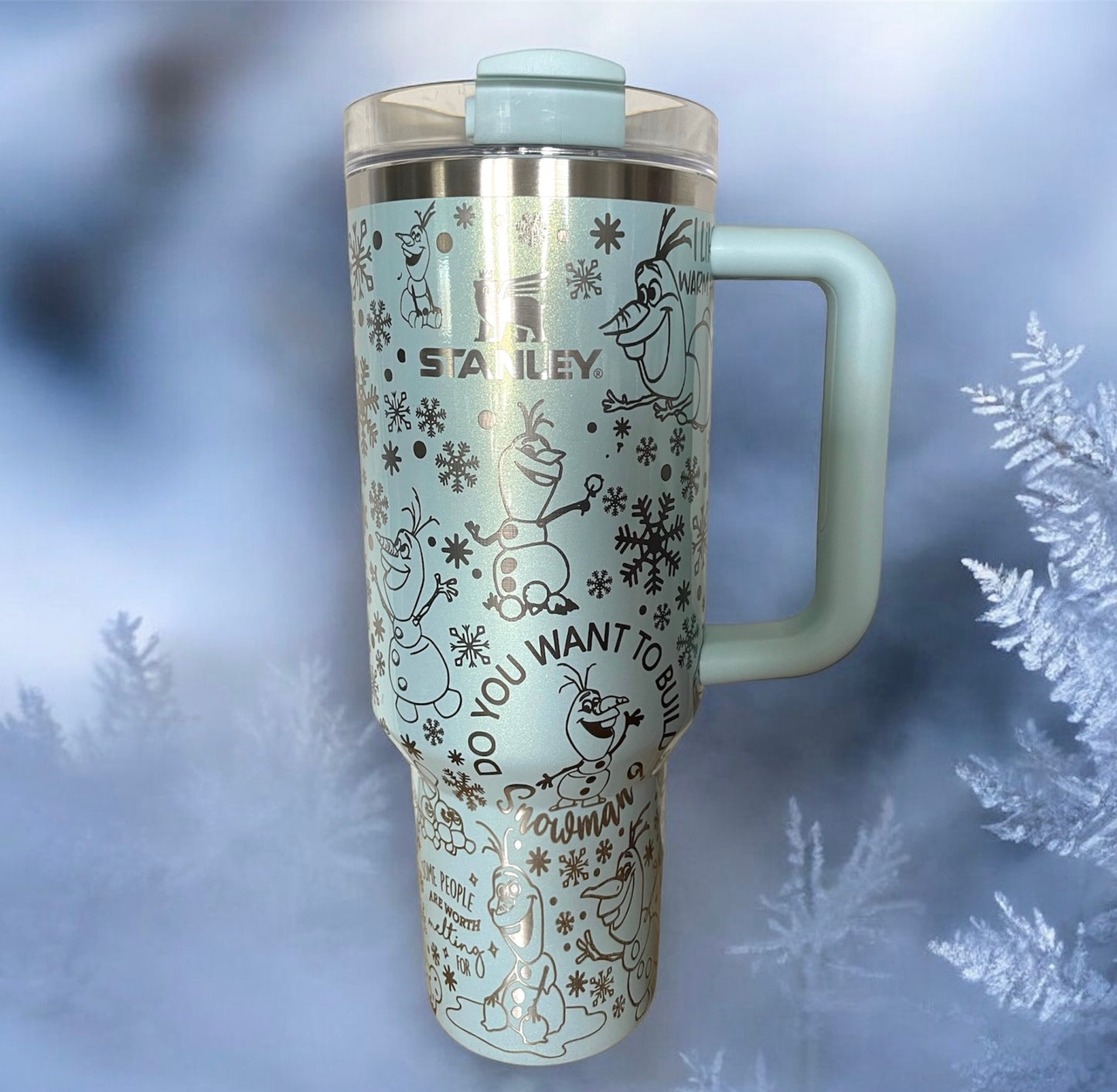 Olaf Sweet Hugs Engraved Stanley Tumbler