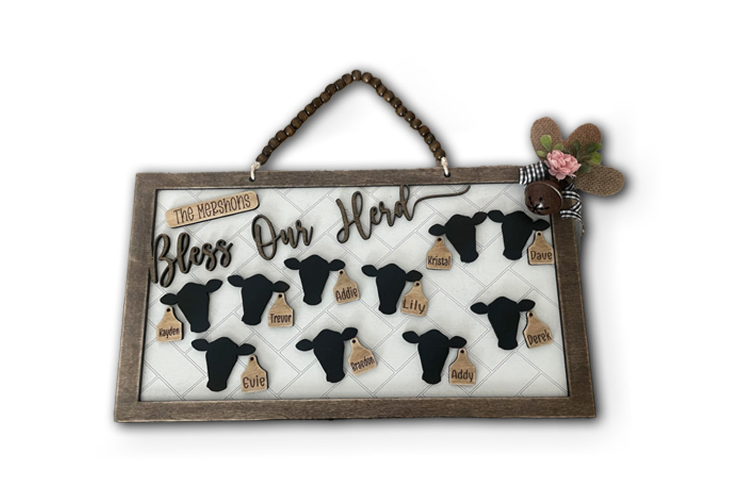 Moo Blessings Personlized Family Sign