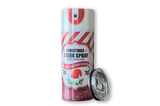 Jolly Juice Christmas Cheer Spray 20oz Tumbler with Lid Drinkware Flask Bottle