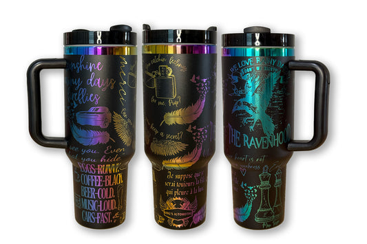 Feather & Fire 40oz Engraved Tumbler Drinkware Water bottle