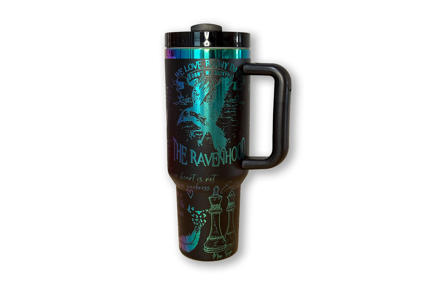 Feather & Fire 40oz Engraved Tumbler Drinkware Water bottle