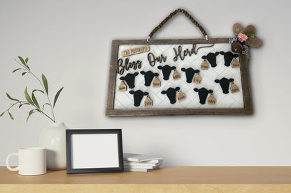 Moo Blessings Personlized Family Sign